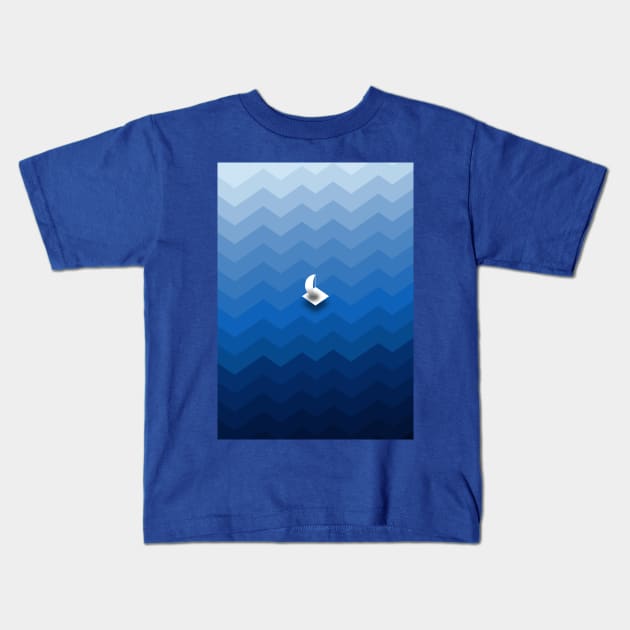 Lone drifter Kids T-Shirt by Delfis